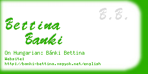 bettina banki business card